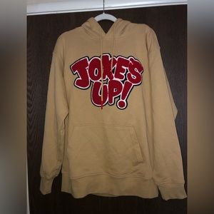 Jokes Up! Appliqué logo hoodie size M